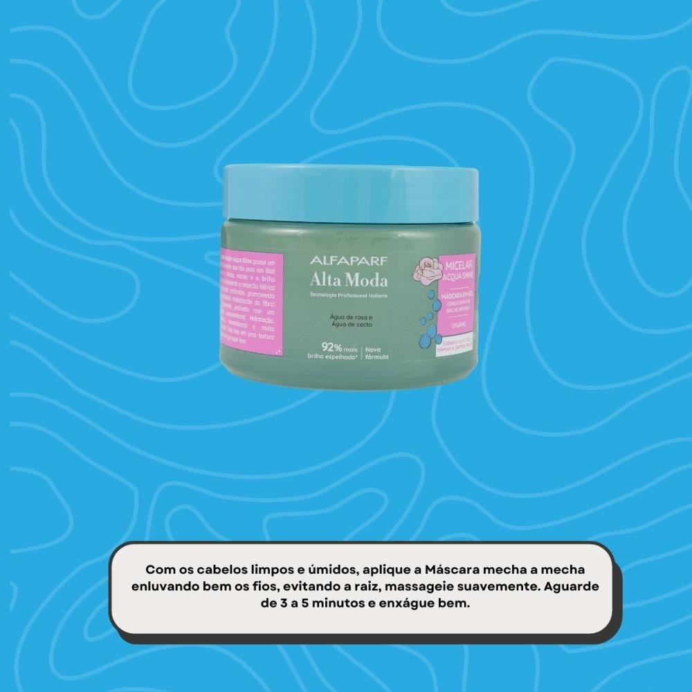 Máscara Alfaparf Alta Moda Micelar Acqua Shine Gel 300 g 300g 5