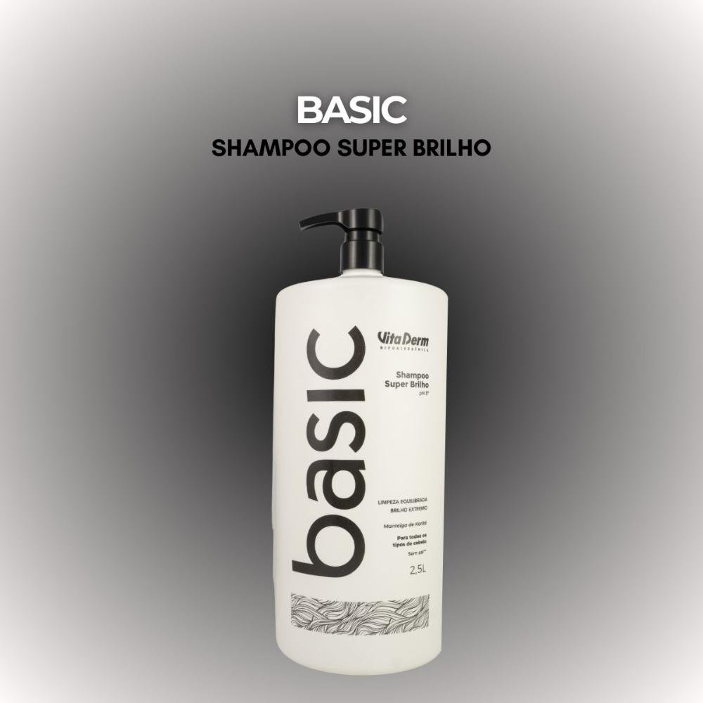 Vita Derm Basic Super Brilho Shampoo 2,5L 2,5L 3