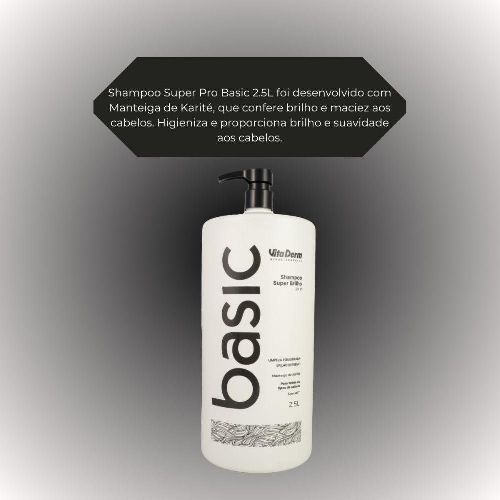 Vita Derm Basic Super Brilho Shampoo 2,5L 2,5L 4