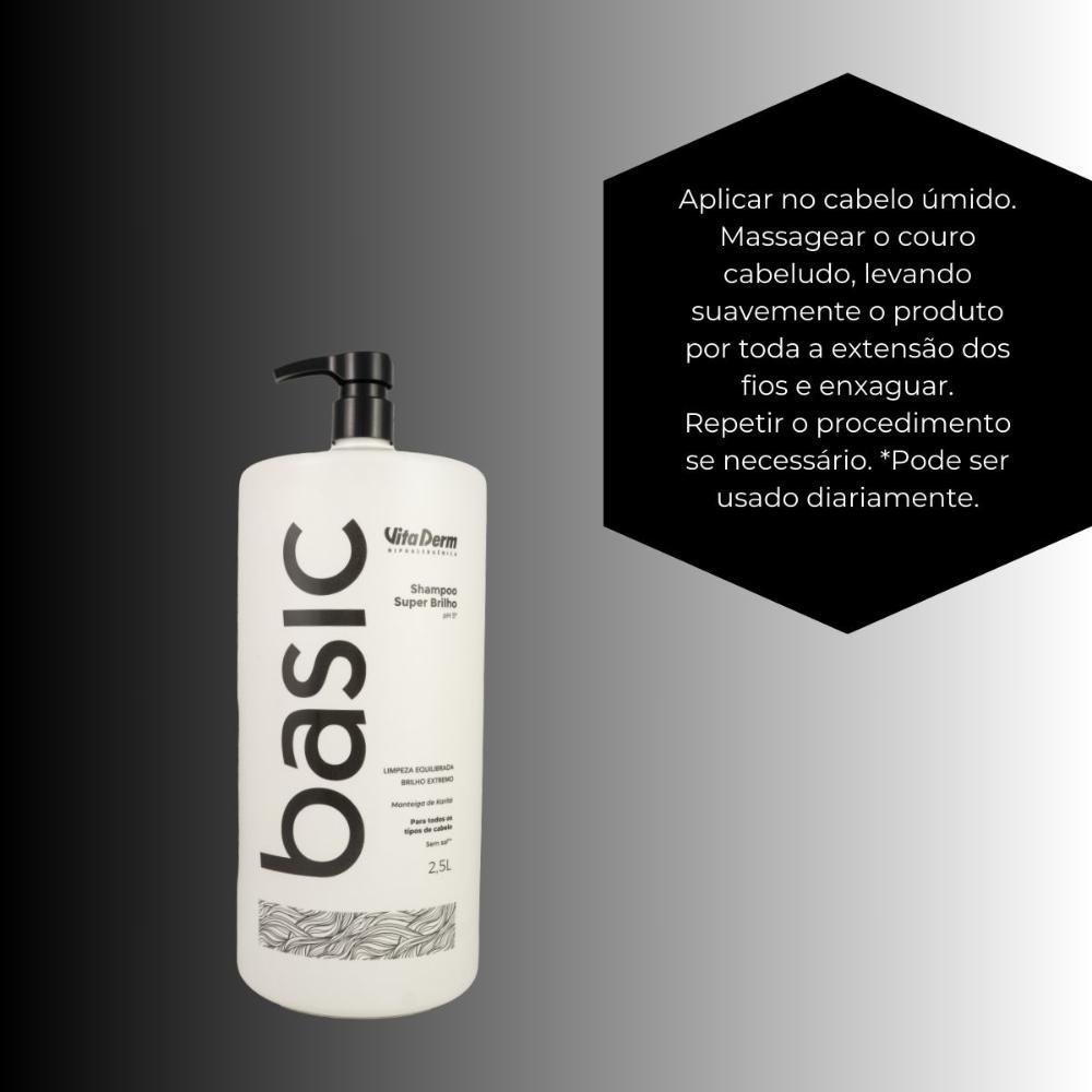 Vita Derm Basic Super Brilho Shampoo 2,5L 2,5L 5