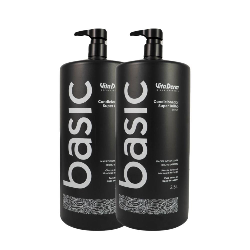 Vita Derm Basic Super Brilho Kit 2 Condicionador 2,5L