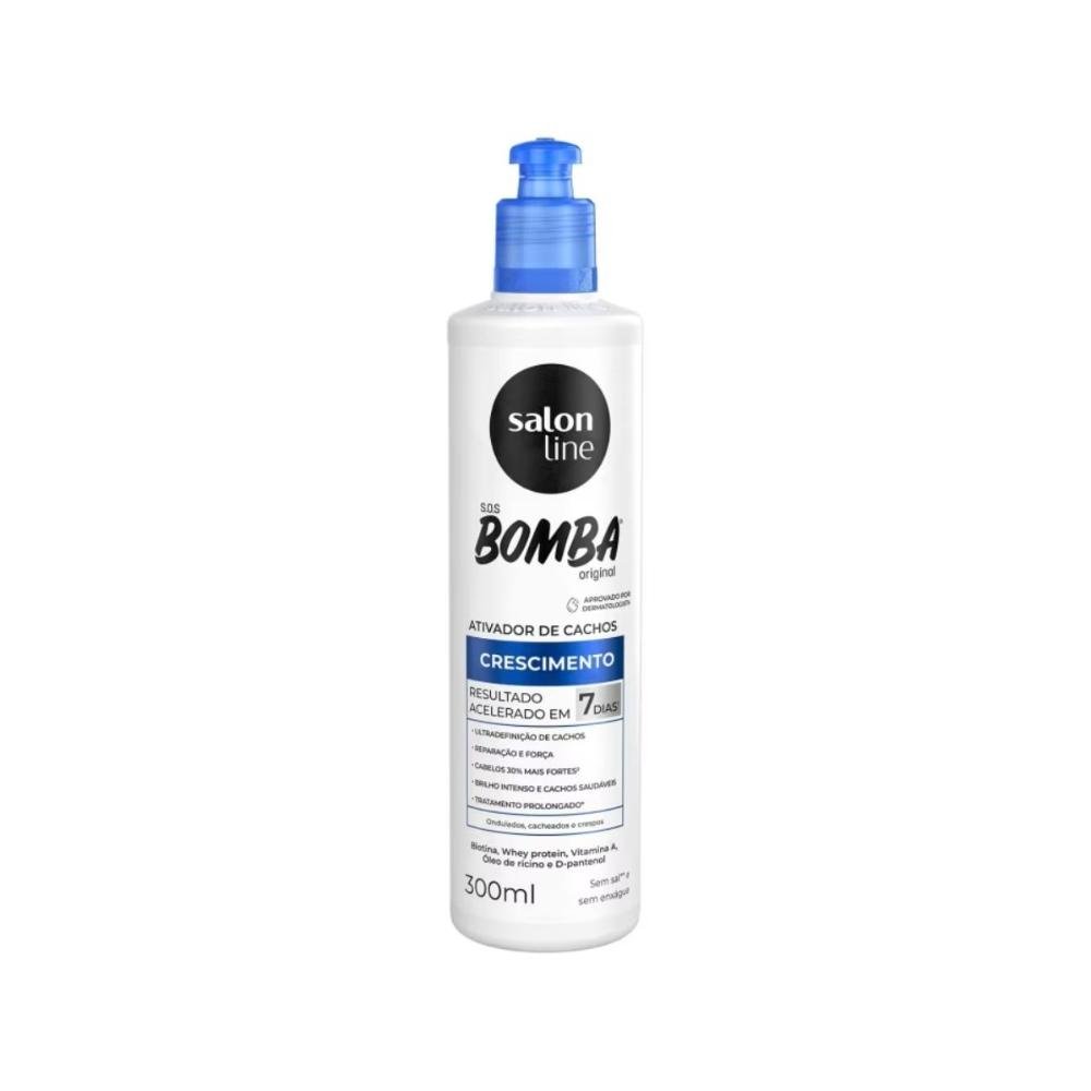 Ativador de Cachos Salon Line SOS Bomba Original para Cabelo Cacheado 300 ml