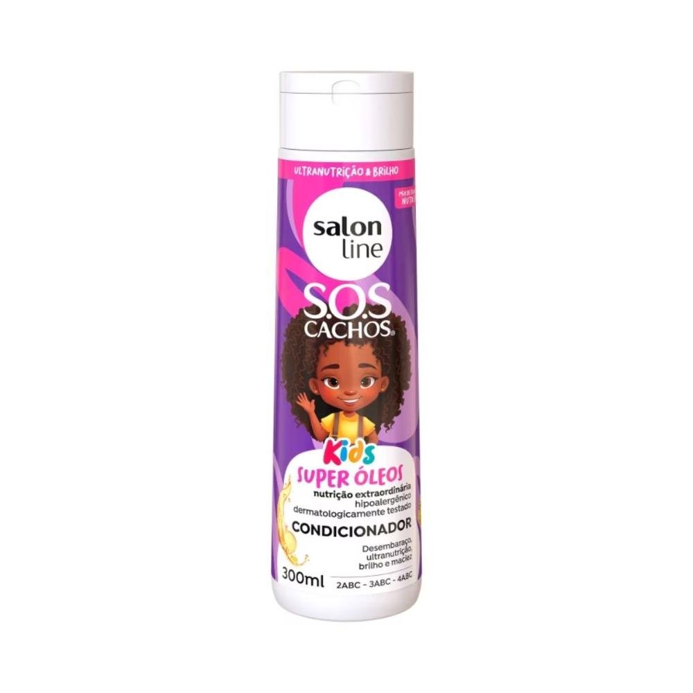 Condicionador Salon Line SOS Cachos Kids Super Oleos para Cabelo Cacheado 300 ml