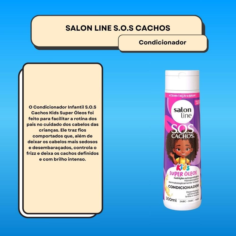 Condicionador Salon Line SOS Cachos Kids Super Oleos para Cabelo Cacheado 300 ml 300ml 2