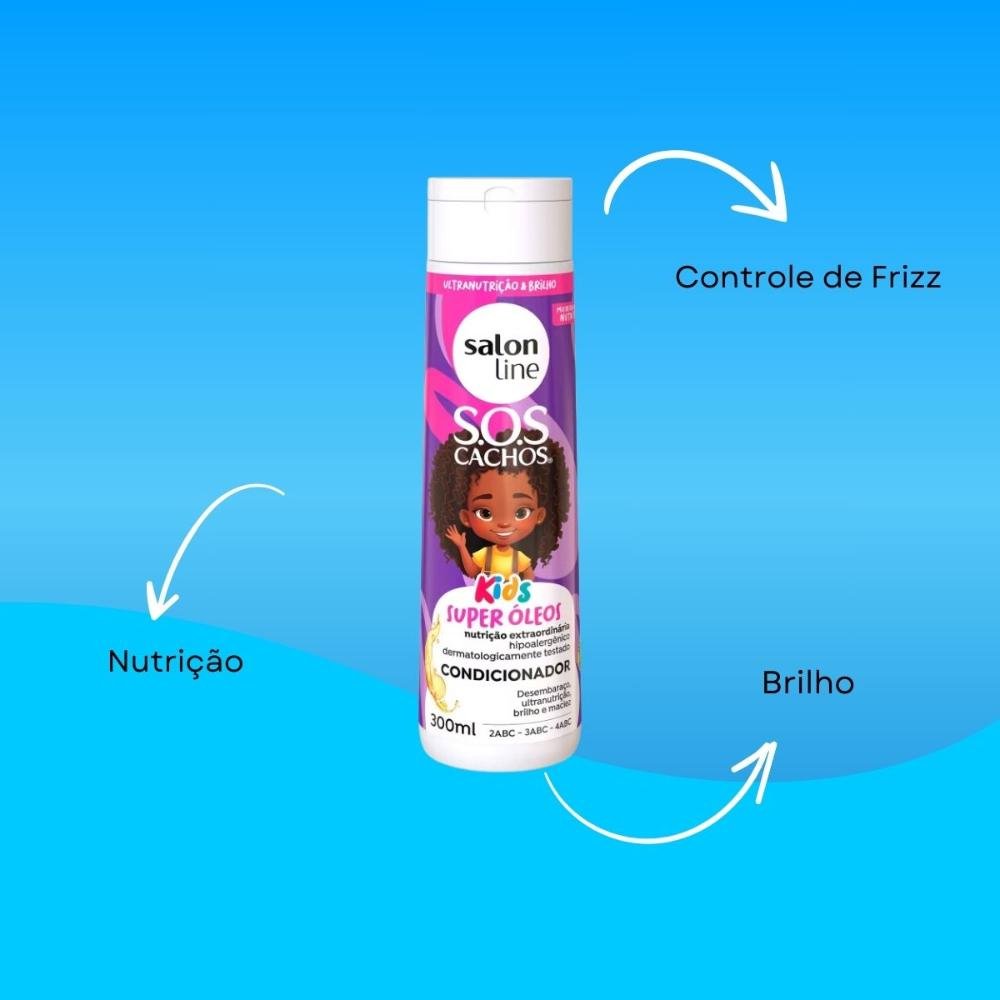 Condicionador Salon Line SOS Cachos Kids Super Oleos para Cabelo Cacheado 300 ml 300ml 4