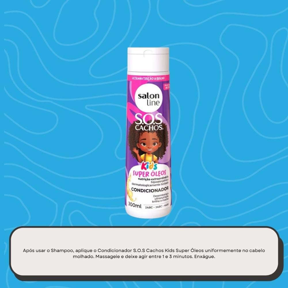 Condicionador Salon Line SOS Cachos Kids Super Oleos para Cabelo Cacheado 300 ml 300ml 5