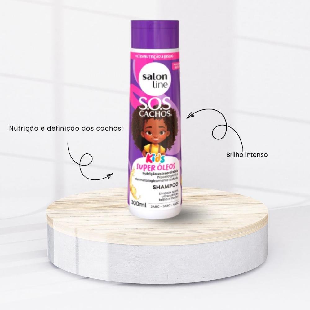 Shampoo Salon Line SOS Cachos Kids Super Oleos para Cabelo Cacheado 300ml 300ml 2