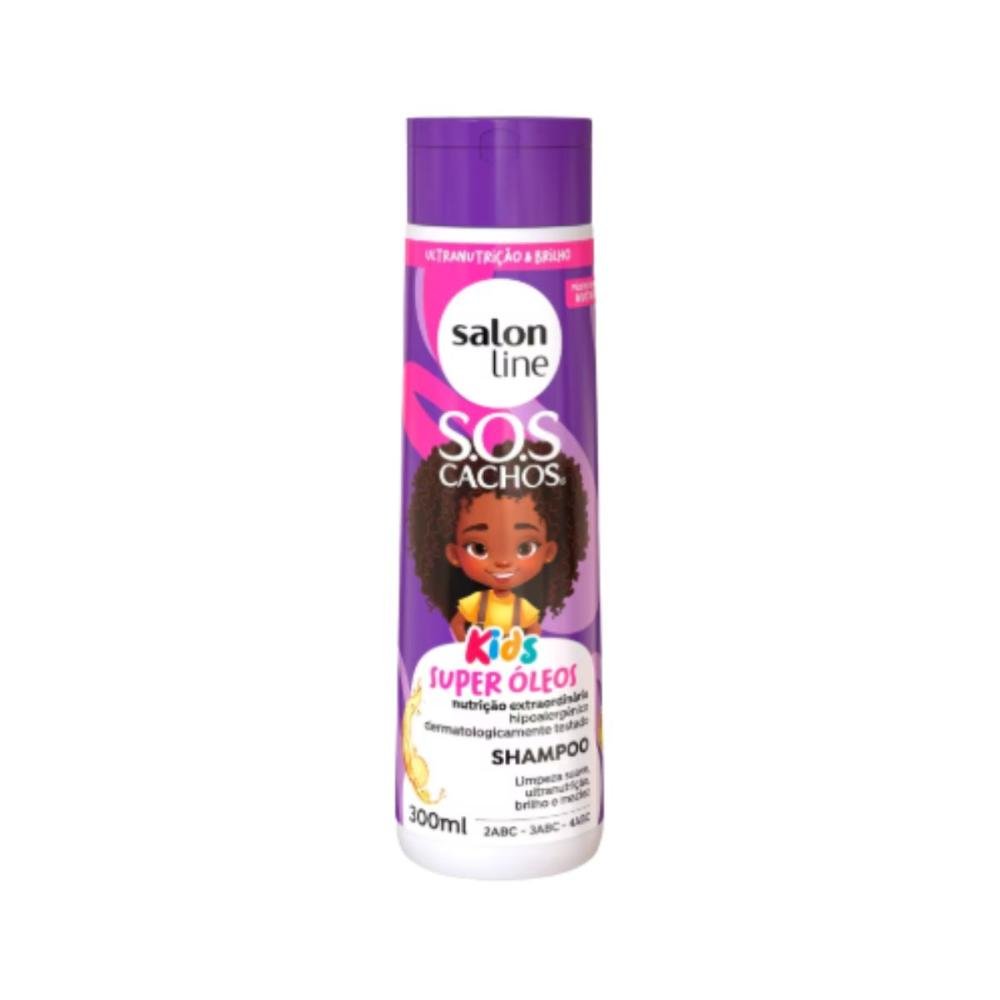 Shampoo Salon Line SOS Cachos Kids Super Oleos para Cabelo Cacheado 300ml 300ml 6