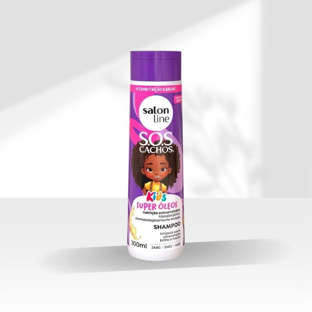 Shampoo Salon Line SOS Cachos Kids Super Oleos para Cabelo Cacheado 300ml 300ml 8