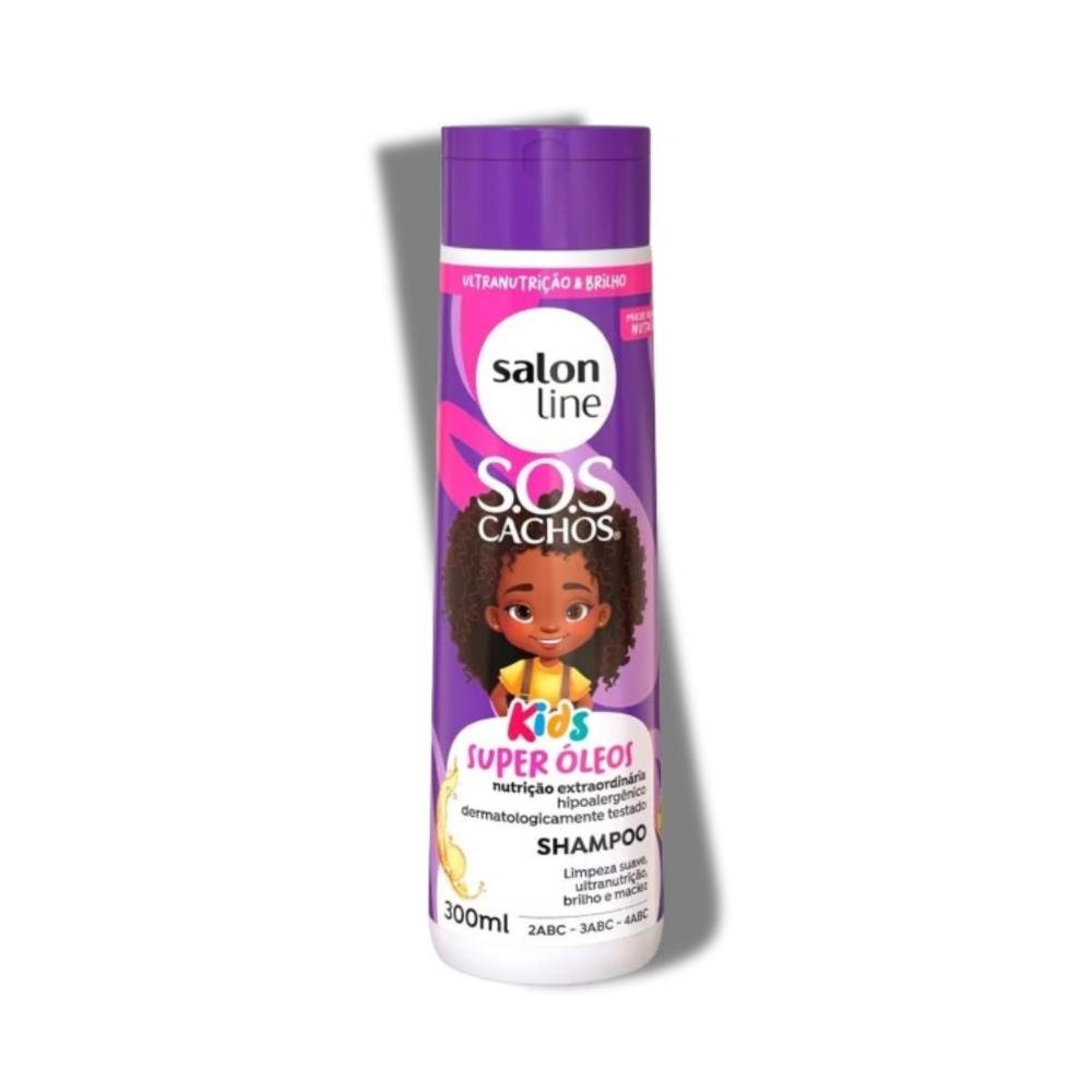 Shampoo Salon Line SOS Cachos Kids Super Oleos para Cabelo Cacheado 300ml 300ml 9