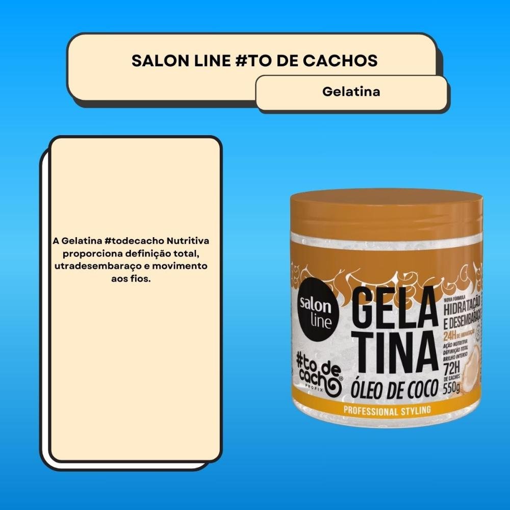 Gelatina Salon Line #todecacho Nutritiva 550 g 550g 2