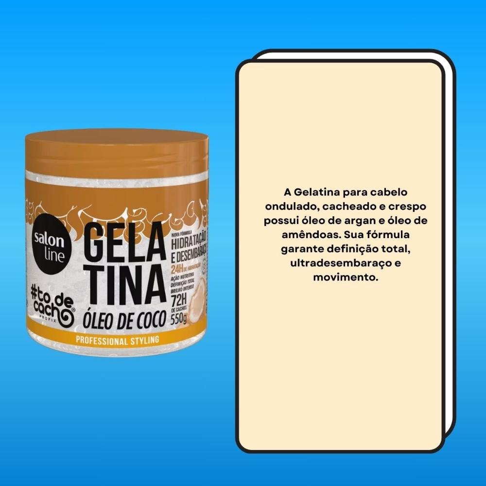 Gelatina Salon Line #todecacho Nutritiva 550 g 550g 3