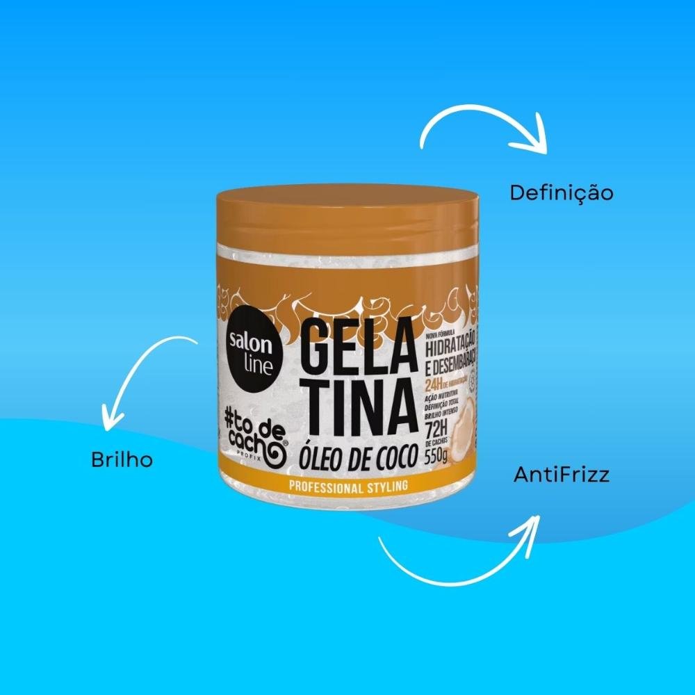 Gelatina Salon Line #todecacho Nutritiva 550 g 550g 4