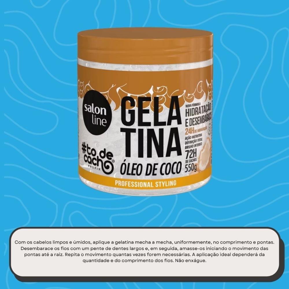 Gelatina Salon Line #todecacho Nutritiva 550 g 550g 5
