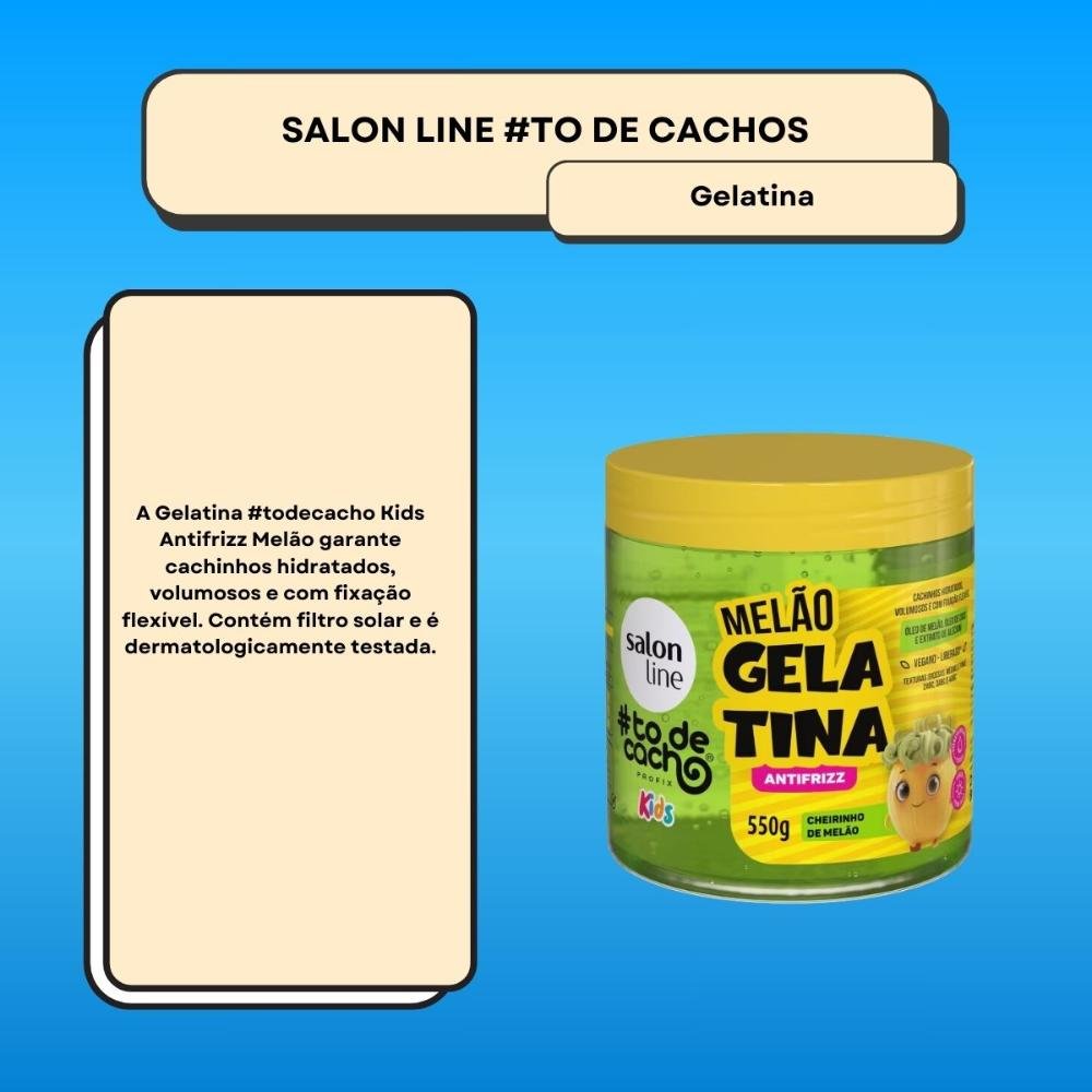 Salon Line #todecacho Kids Gelatina Melão Antifrizz 550g 550g 2