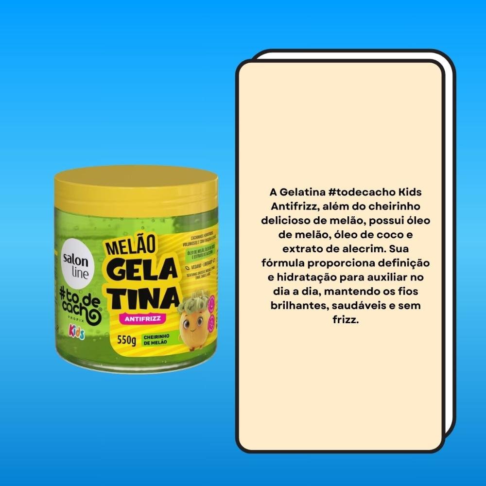 Salon Line #todecacho Kids Gelatina Melão Antifrizz 550g 550g 3