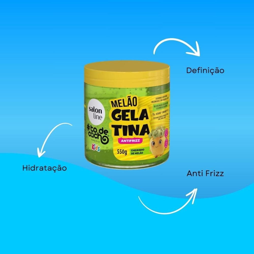 Salon Line #todecacho Kids Gelatina Melão Antifrizz 550g 550g 4