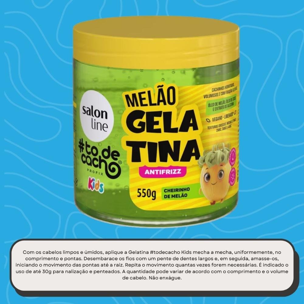 Salon Line #todecacho Kids Gelatina Melão Antifrizz 550g 550g 5