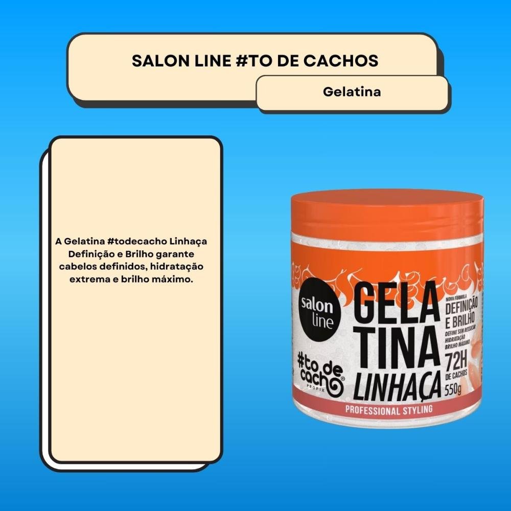 Salon Line #todecacho Gelatina Linhaça 550g 550g 7