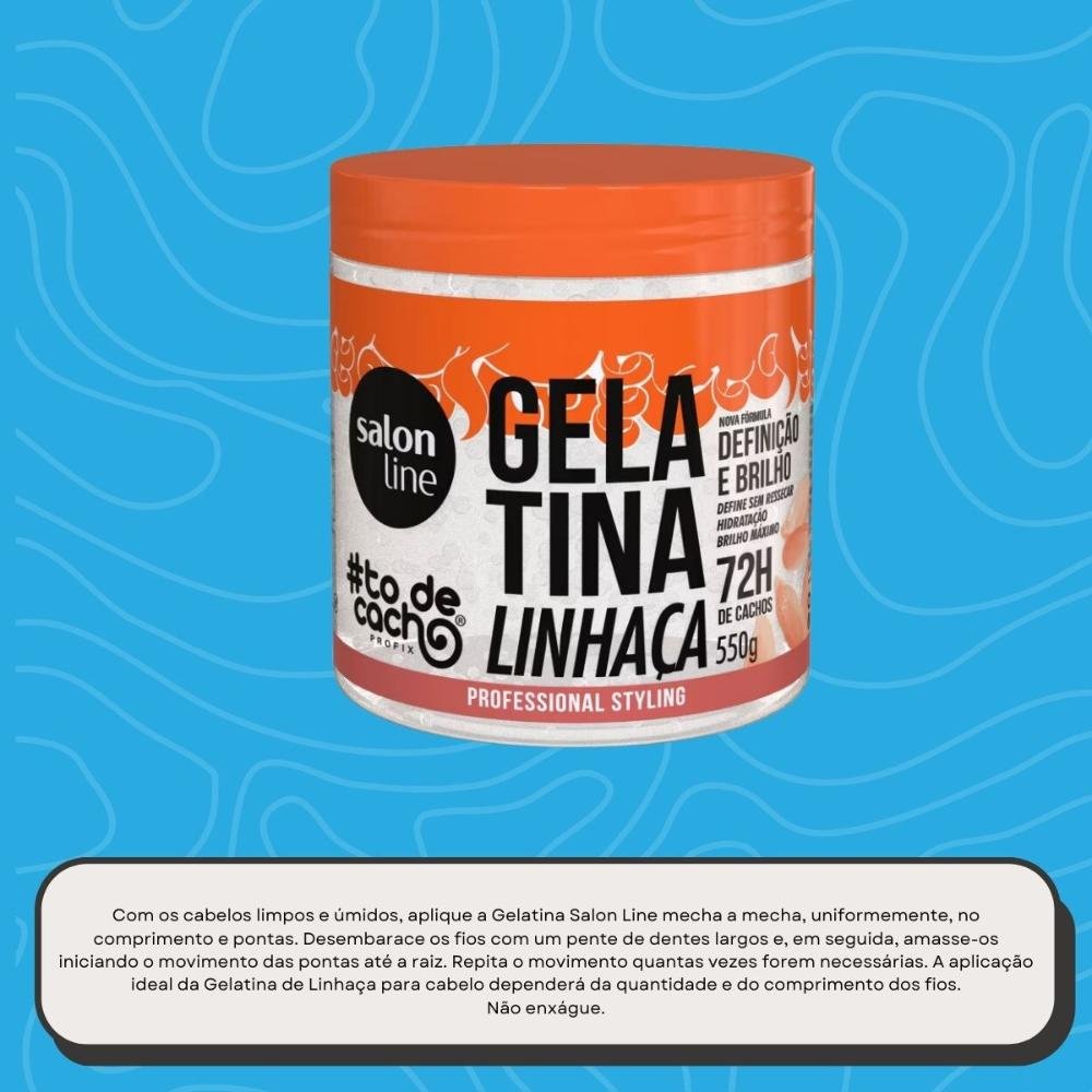 Salon Line #todecacho Gelatina Linhaça 550g 550g 3