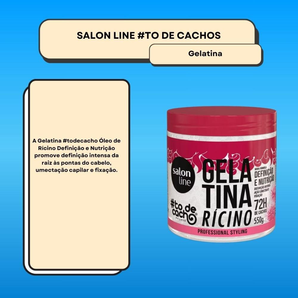 Salon Line #todecacho Gelatina Óleo de Rícino 550g 550g 2