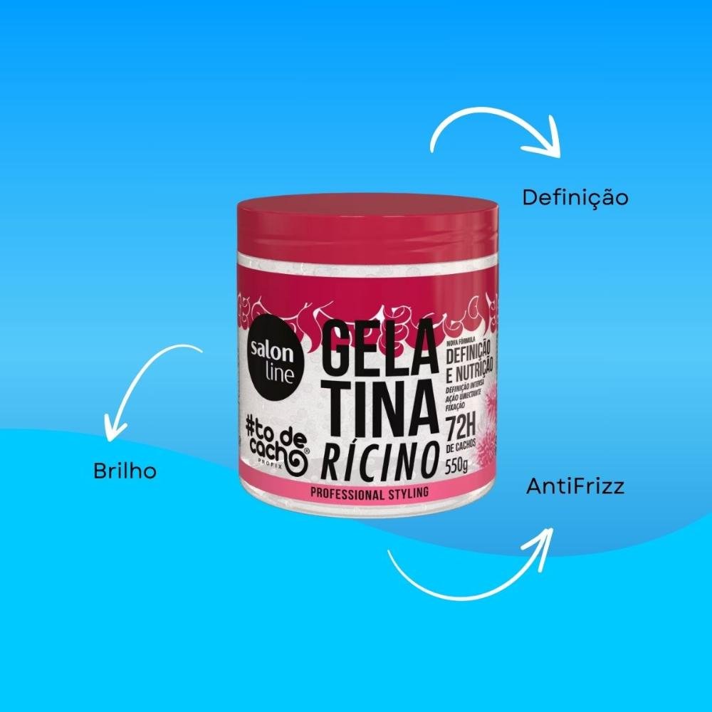 Salon Line #todecacho Gelatina Óleo de Rícino 550g 550g 4