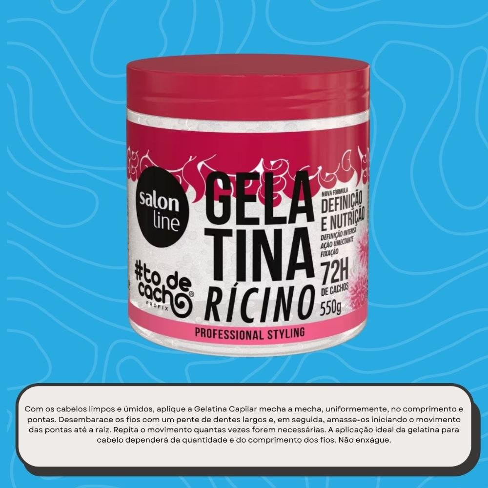 Salon Line #todecacho Gelatina Óleo de Rícino 550g 550g 5