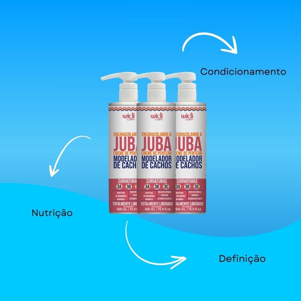 Widi Care Encaracolando a Juba Kit 3 Creme de Pentear 500ml ÚNICO 4