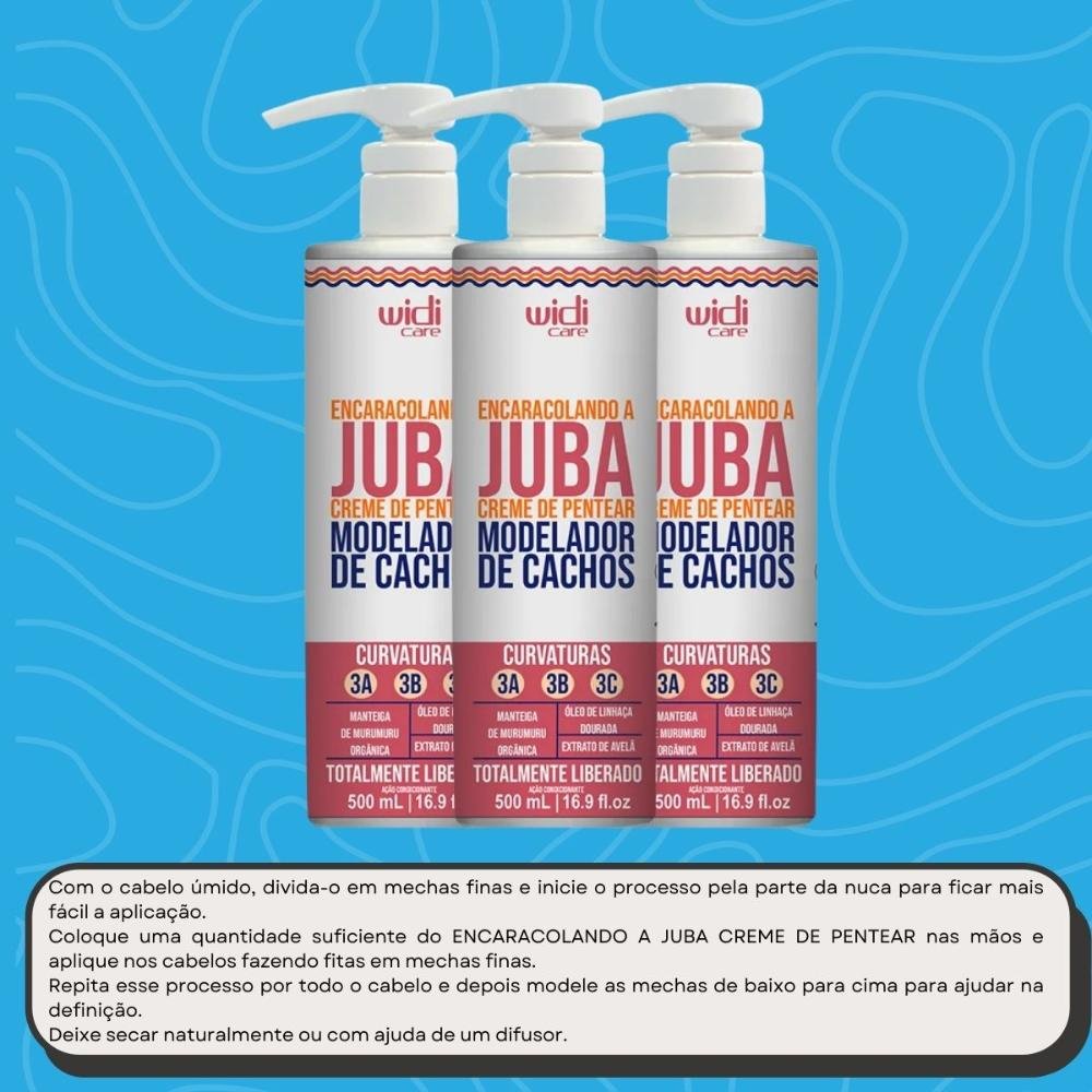 Widi Care Encaracolando a Juba Kit 3 Creme de Pentear 500ml ÚNICO 5