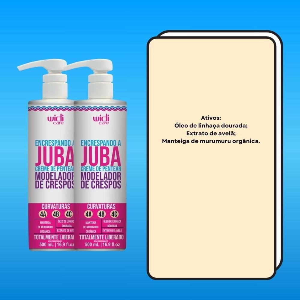 Widi Care Encrespando a Juba Kit 2 Creme de Pentear 500ml ÚNICO 3
