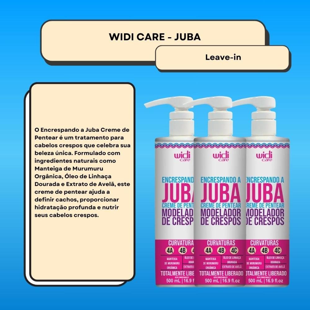Widi Care Encrespando a Juba Kit 3 Creme de Pentear 500ml ÚNICO 2