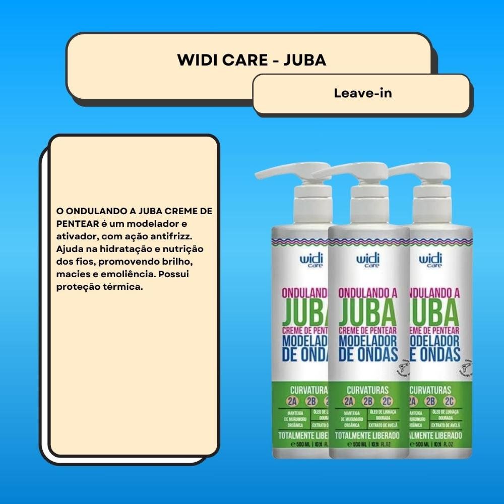 Widi Care Ondulando a Juba Kit 3 Creme de Pentear 500ml ÚNICO 2