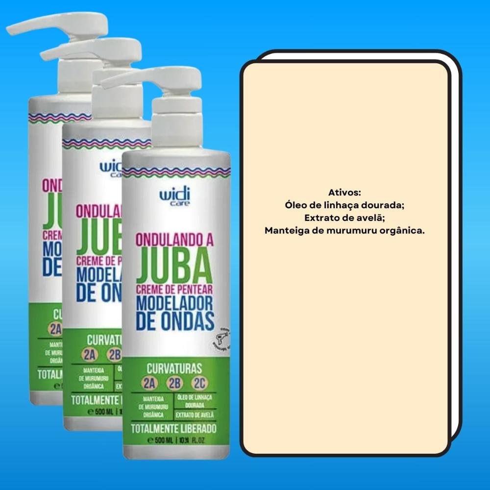 Widi Care Ondulando a Juba Kit 3 Creme de Pentear 500ml ÚNICO 3