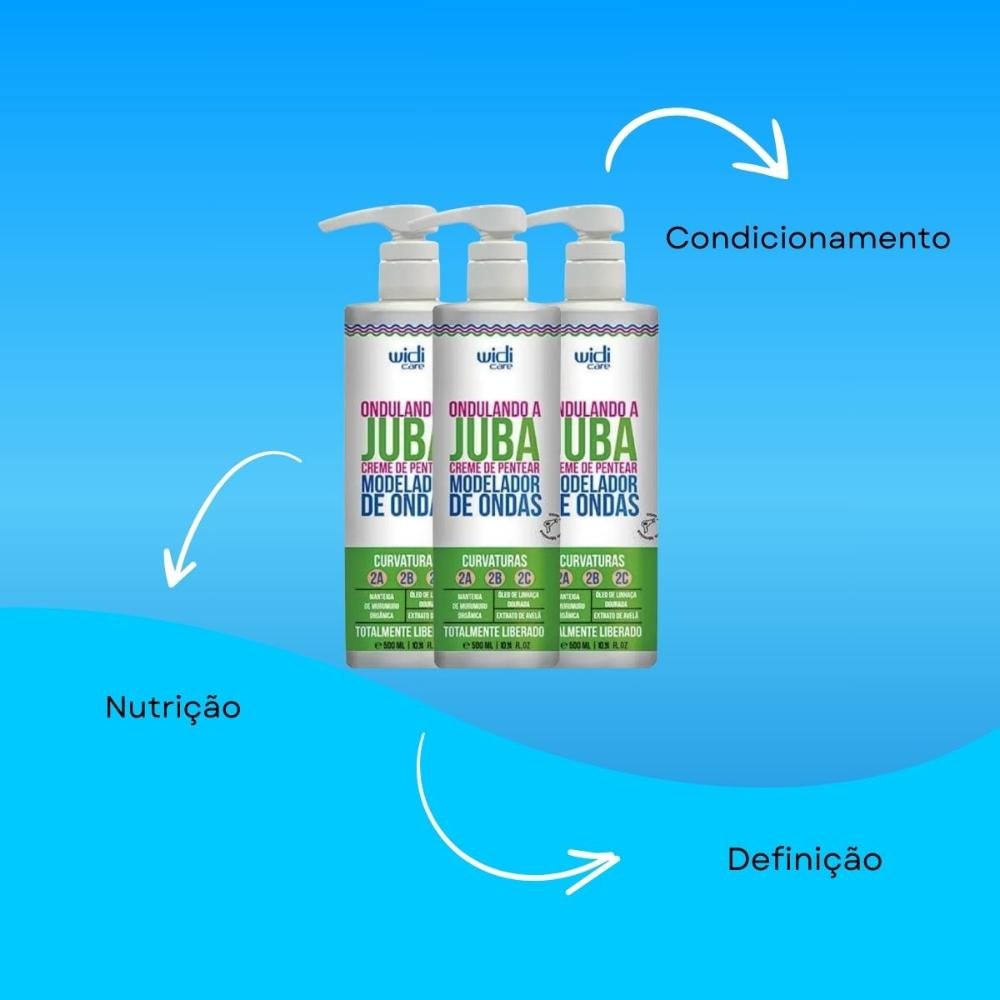 Widi Care Ondulando a Juba Kit 3 Creme de Pentear 500ml ÚNICO 4