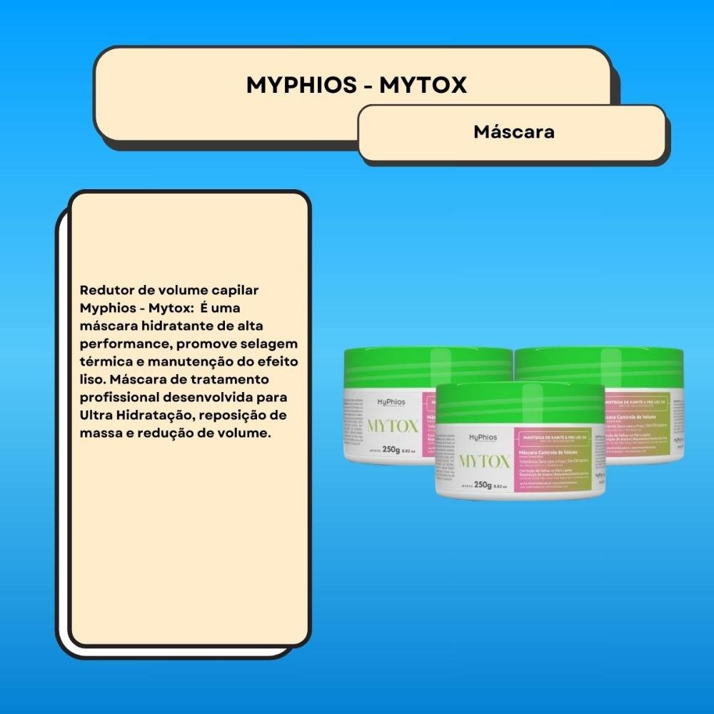 Kit MyPhios Mytox 3 Máscara Controle de Volume 250 g ÚNICO 2