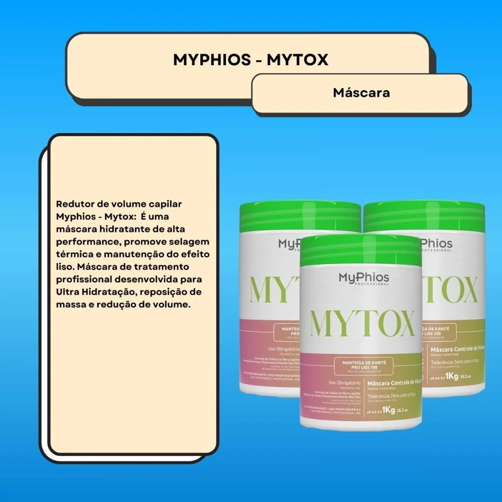 Kit MyPhios Mytox 3 Máscara Controle de Volume 1 Kg ÚNICO 2