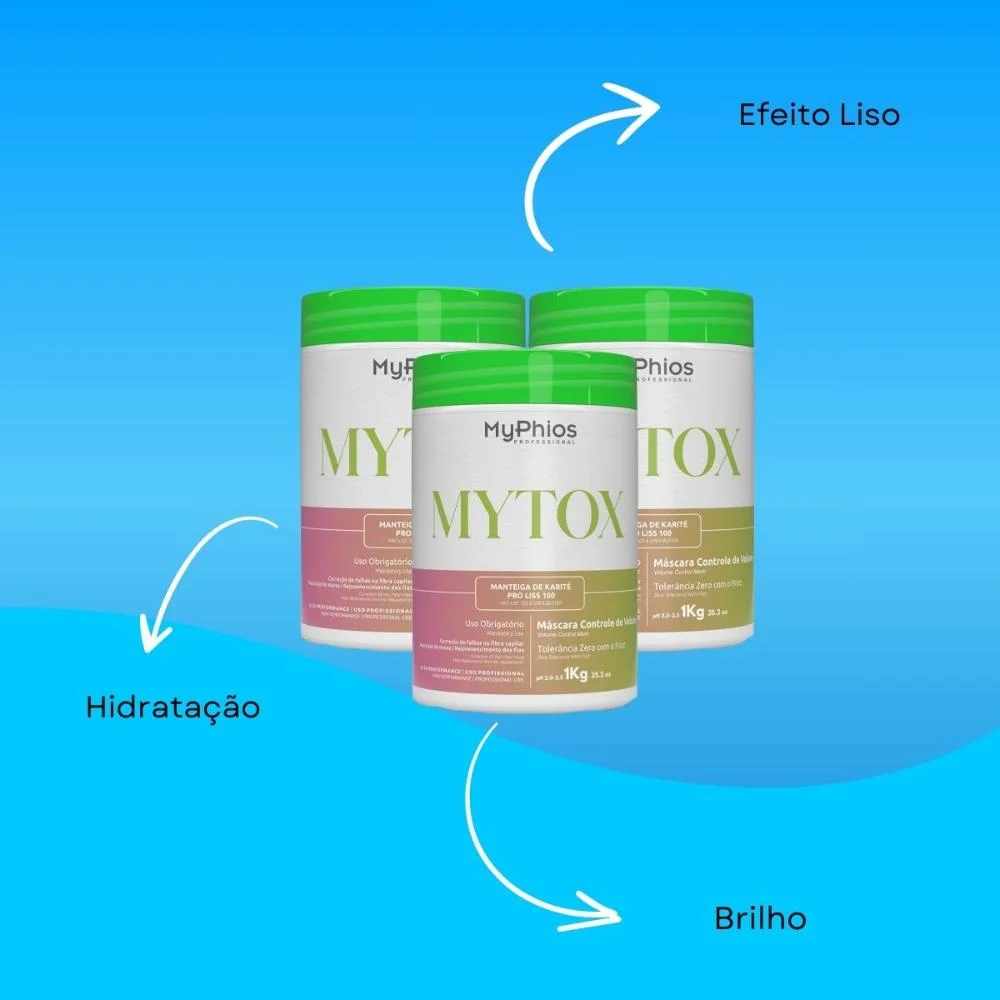 Kit MyPhios Mytox 3 Máscara Controle de Volume 1 Kg ÚNICO 4