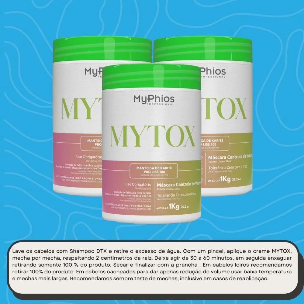 Kit MyPhios Mytox 3 Máscara Controle de Volume 1 Kg ÚNICO 5