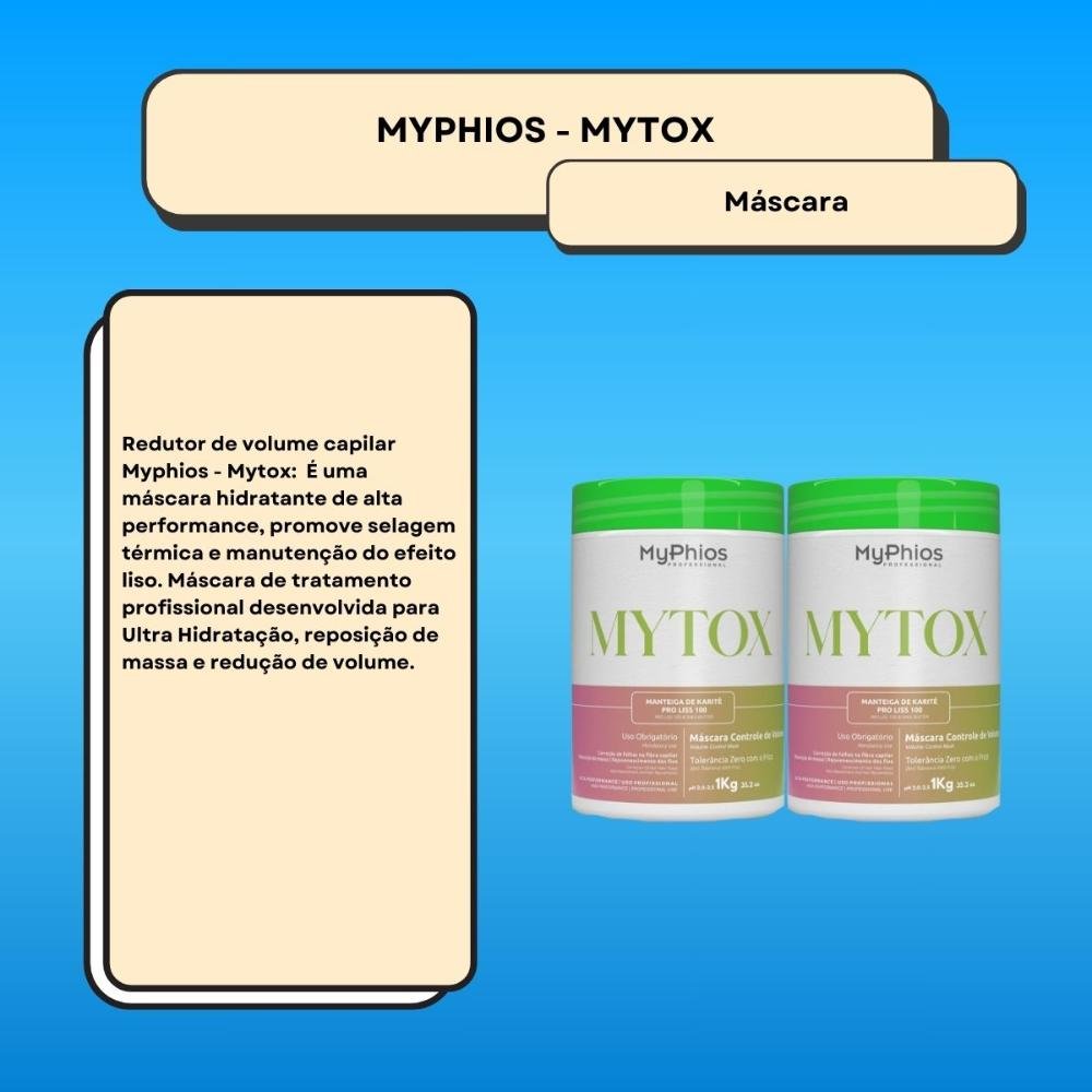 Kit MyPhios Mytox 2 Máscara Controle de Volume 1 Kg ÚNICO 2