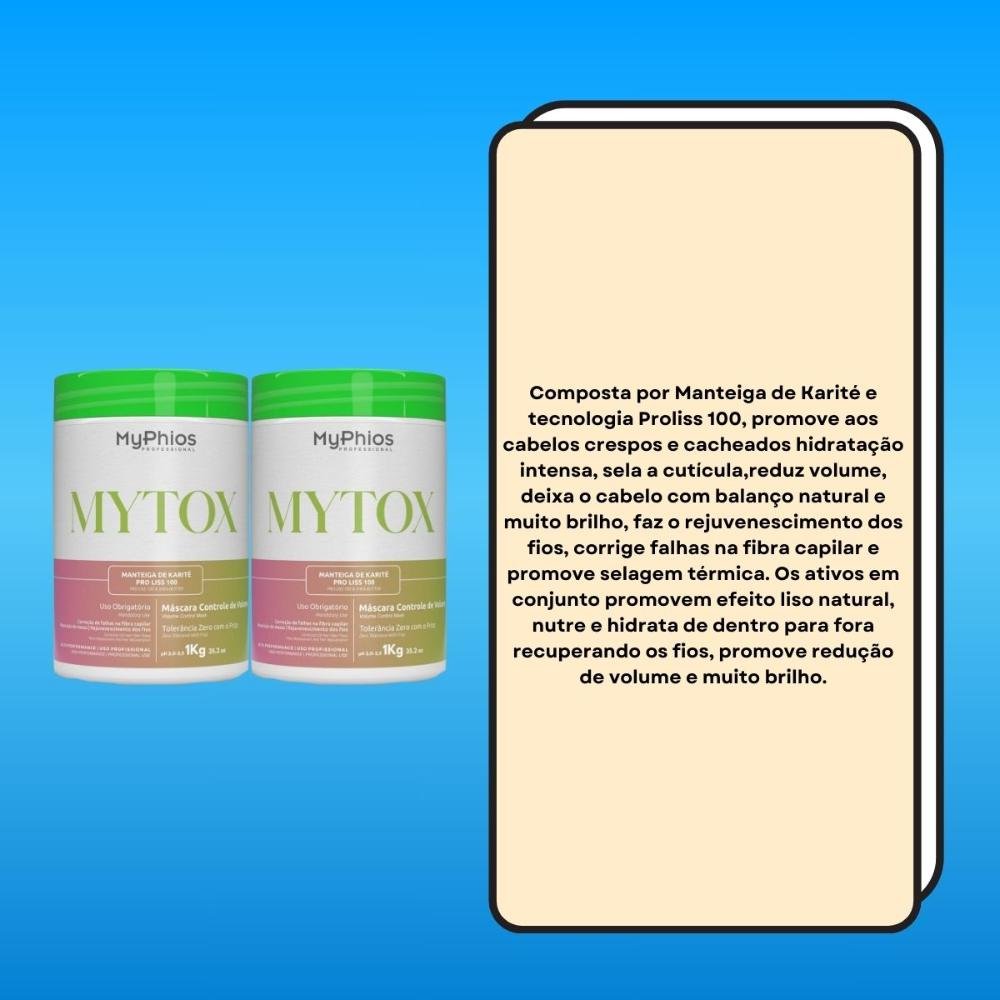 Kit MyPhios Mytox 2 Máscara Controle de Volume 1 Kg ÚNICO 3