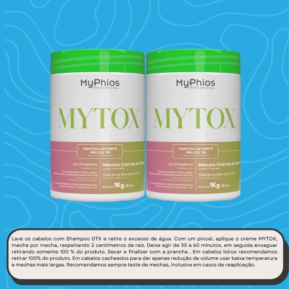 Kit MyPhios Mytox 2 Máscara Controle de Volume 1 Kg ÚNICO 5