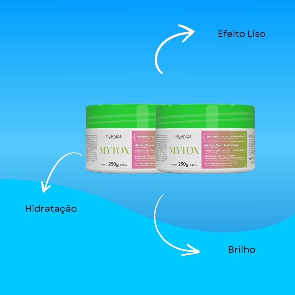 Kit MyPhios Mytox 2 Máscara Controle de Volume 250 g ÚNICO 4