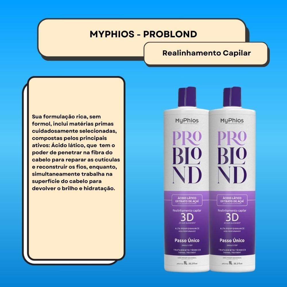 MyPhios ProBlond Kit 2 Realinhamento Capilar 1L ÚNICO 2