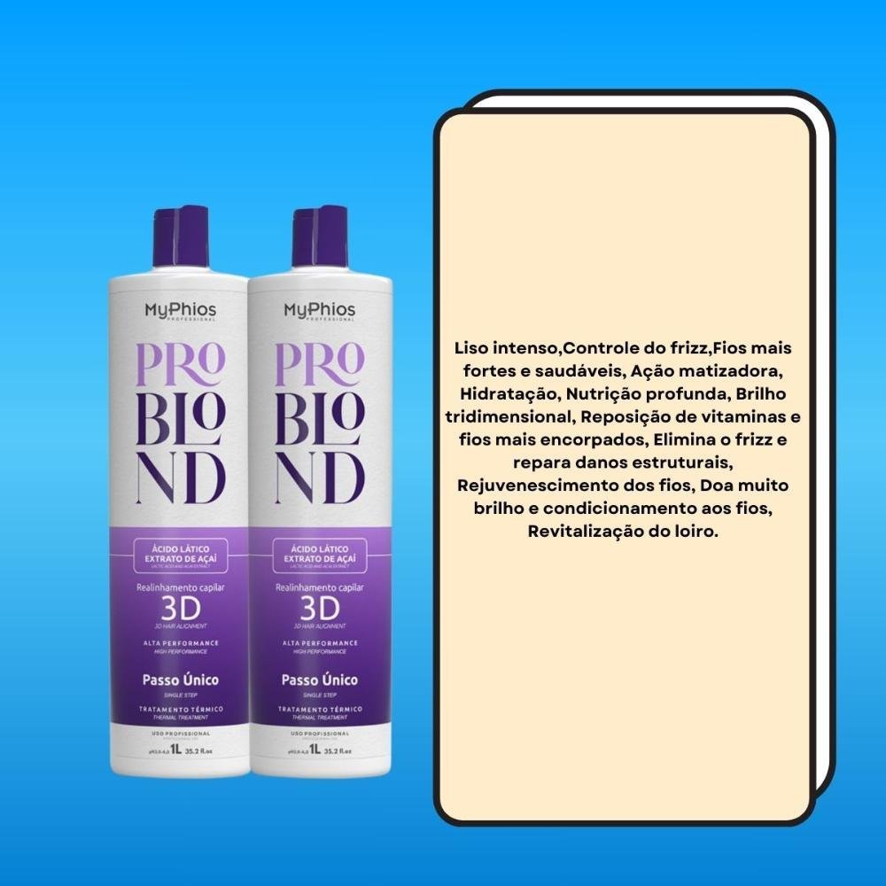 MyPhios ProBlond Kit 2 Realinhamento Capilar 1L ÚNICO 3