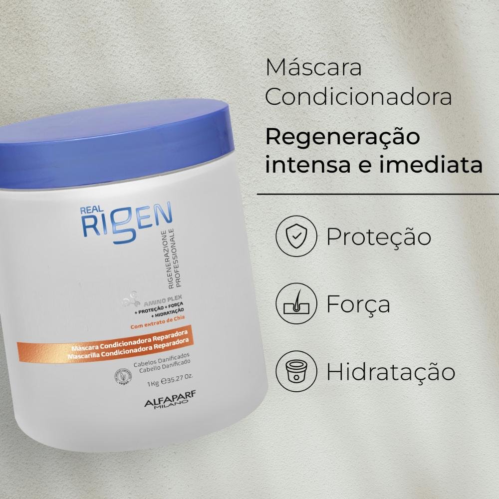 Alfaparf Real Rigen Máscara Condicionadora Reparadora 1000g 1kg 3