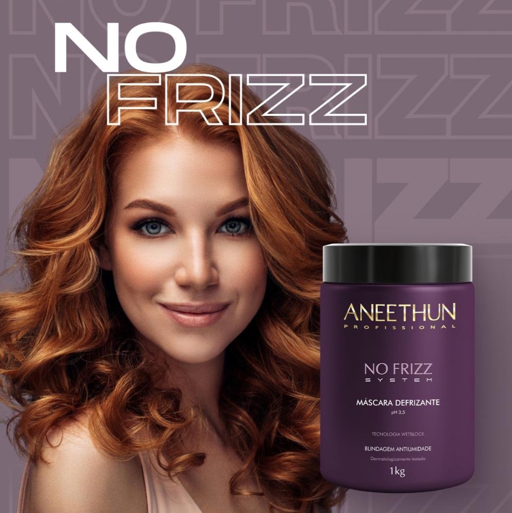 Máscara Aneethun No Frizz Defrizante 1000 g 1kg 3