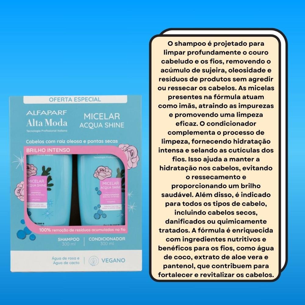 Kit Alfaparf Alta Moda Micelar Shampoo e Condicionador 300 ml ÚNICO 7