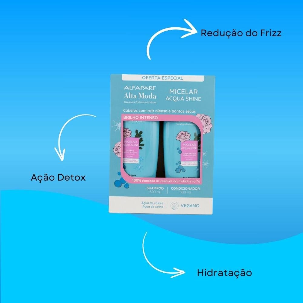Kit Alfaparf Alta Moda Micelar Shampoo e Condicionador 300 ml ÚNICO 8