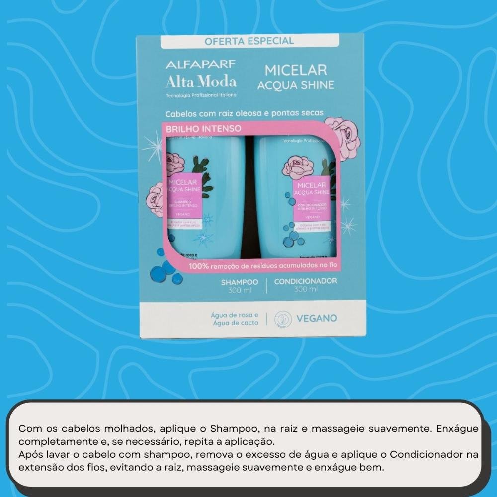Kit Alfaparf Alta Moda Micelar Shampoo e Condicionador 300 ml ÚNICO 9