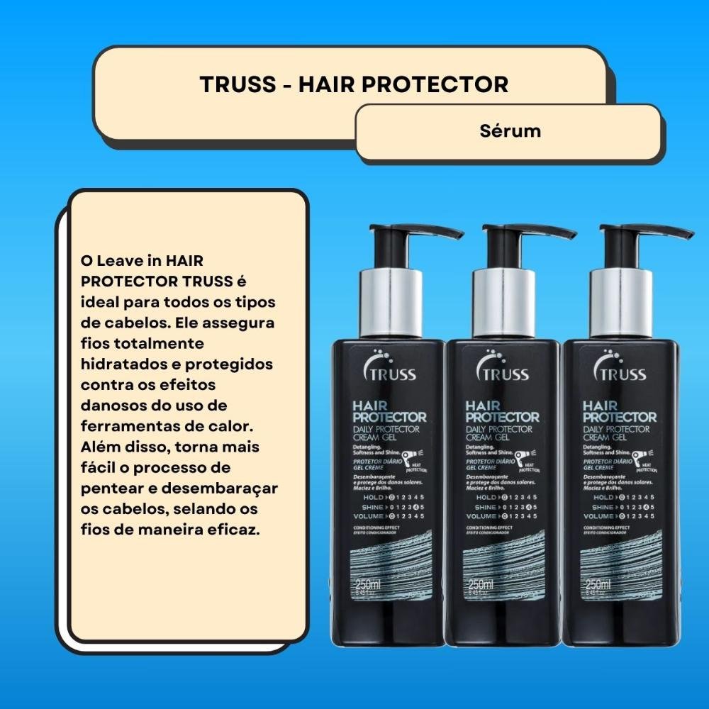 Truss Daily Hair Protector Kit 3 Leave-in 250ml ÚNICO 2